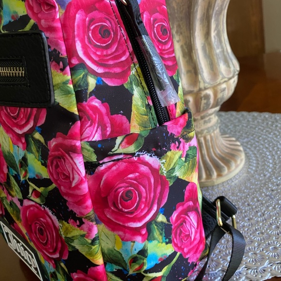 Juicy Couture Black Multi Rose Good Sport Backpack NWT - Picture 5 of 15